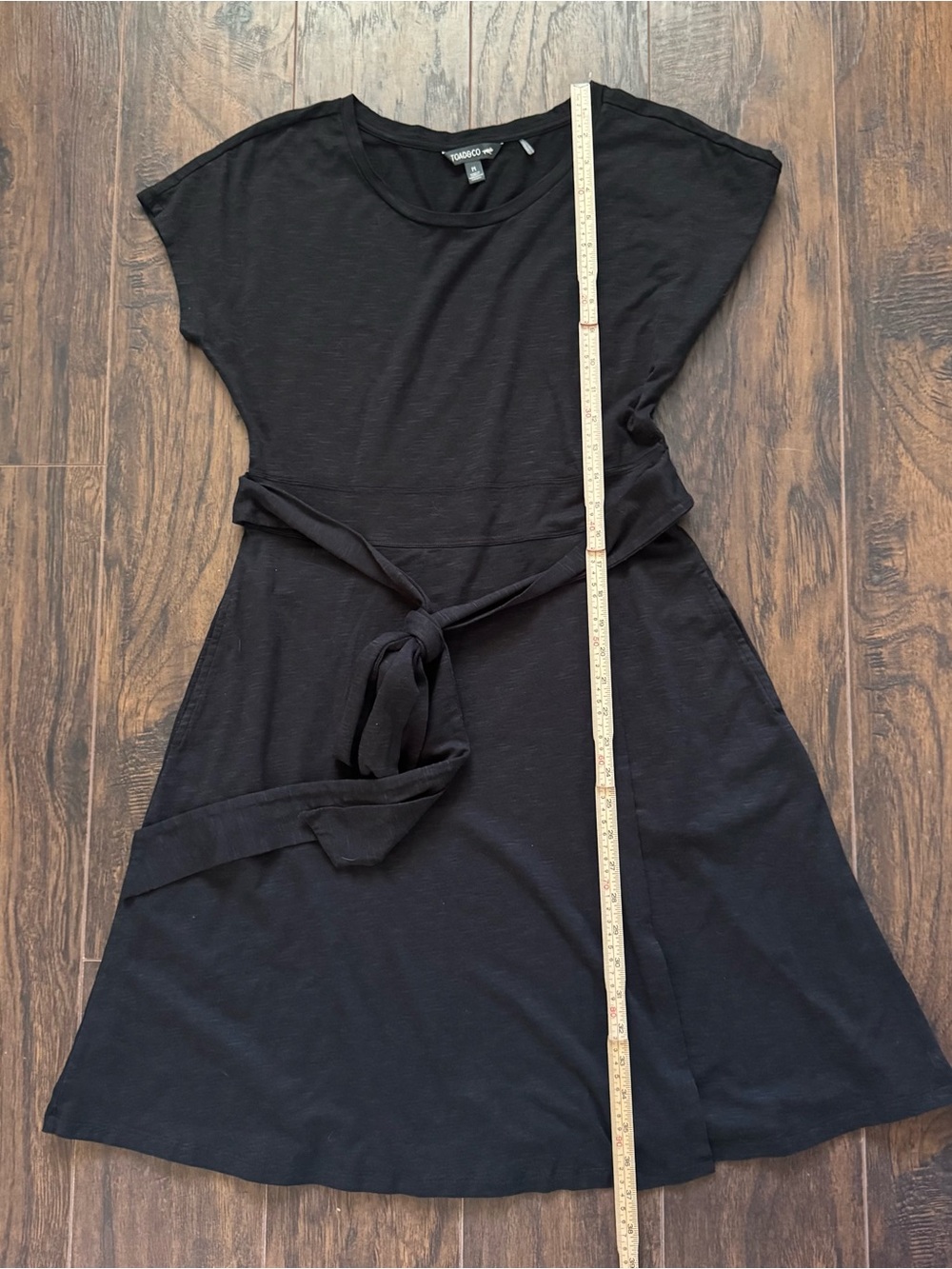 Toad & Co Medium Black Cue Wrap Dress - Picture 7 of 9